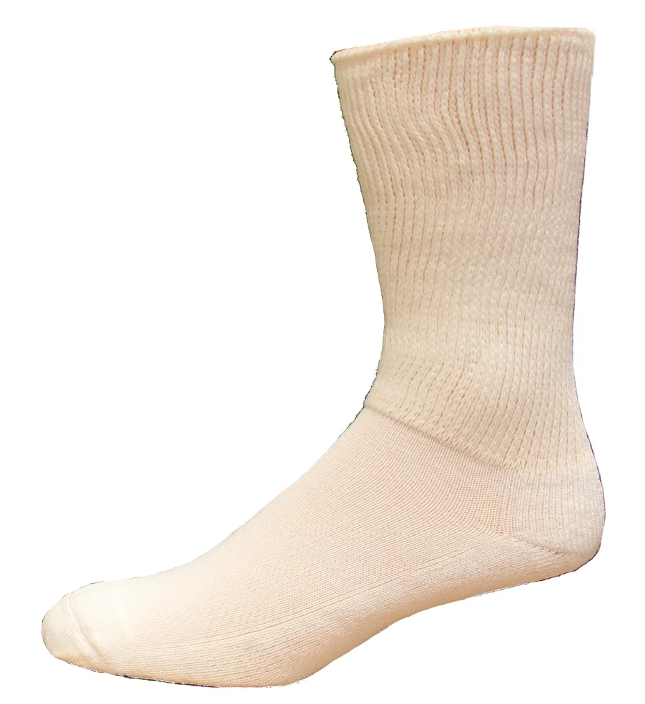 MediPeds Extra wide crew socks in a ribbed knit