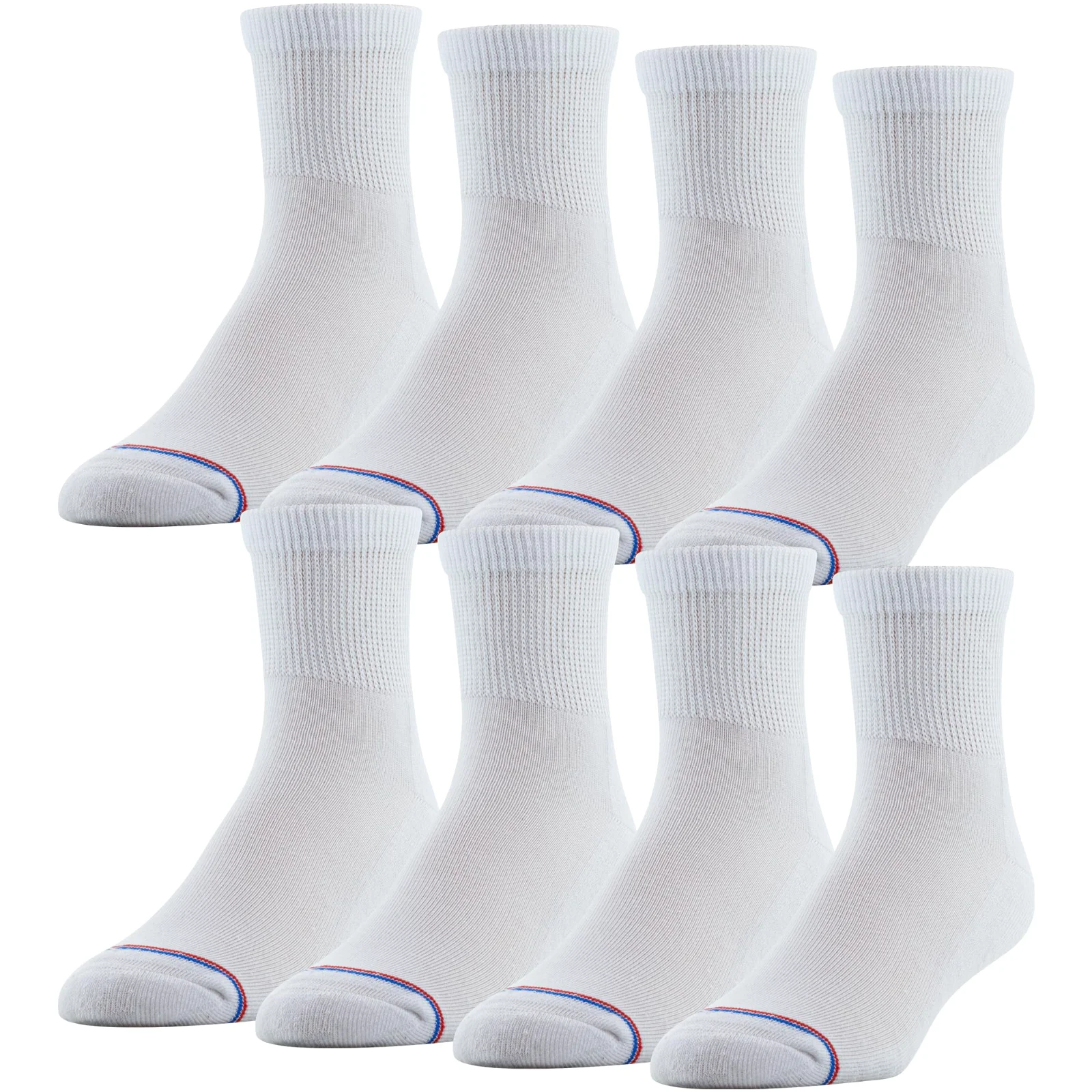 MediPeds Non-binding quarter socks with cushion, 4 shoe sizes