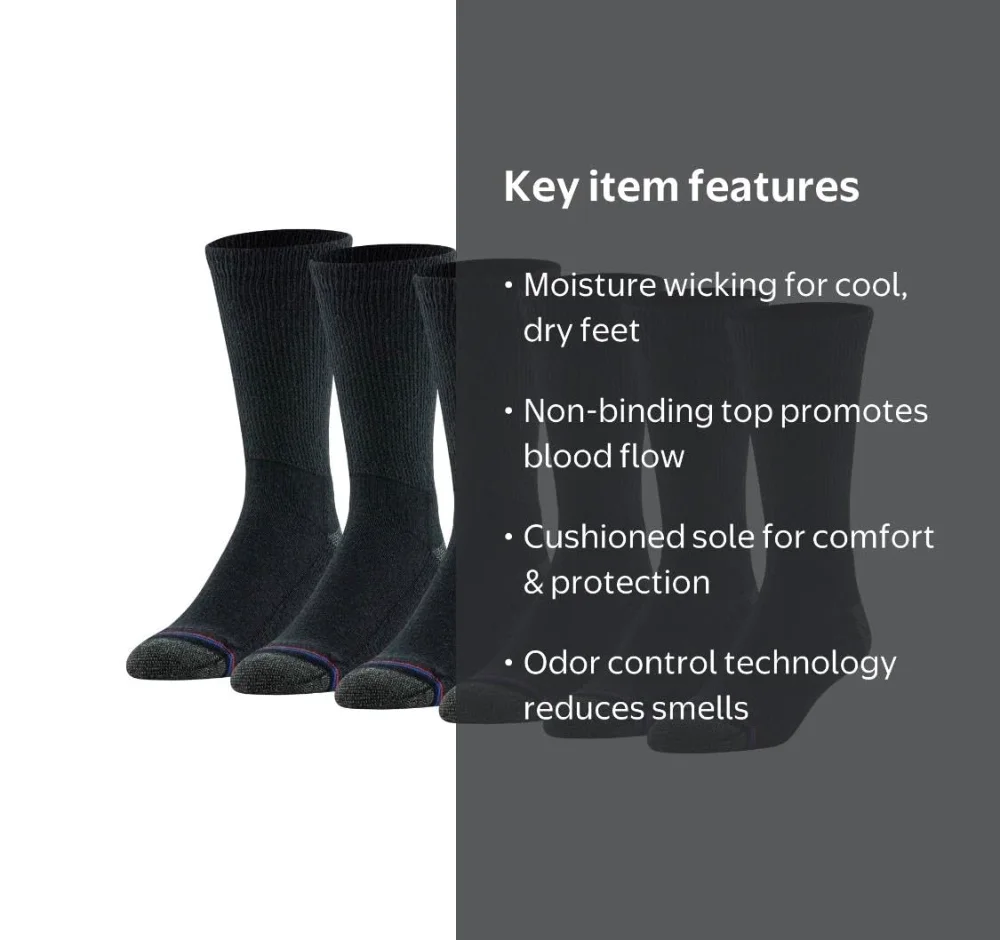MediPeds Non-binding crew socks, view 5