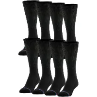 Black, 8 pairs, Men 7-12 / Women 10-13