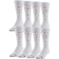 White, 8 pairs, Men 6-9 / Women 6-10