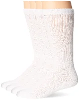 White, 4 pairs, Men 7-12 / Women 10-13