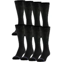 Black, 8 pairs, Men 7-12 / Women 10-13