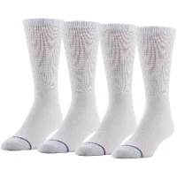 White, 4 pairs, Men 6-9 / Women 6-10