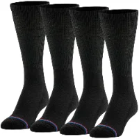 Black, 4 pairs, Men 7-12 / Women 10-13