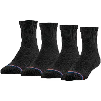 Black, 4 pairs, Men 7-12 / Women 10-13