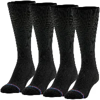 Black, 4 pairs, Men 6-9 / Women 6-10